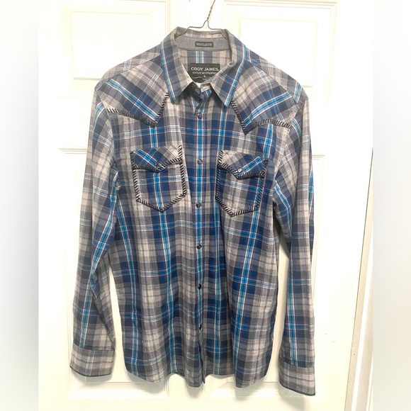 Other - Men's Blue Plaid Shirt